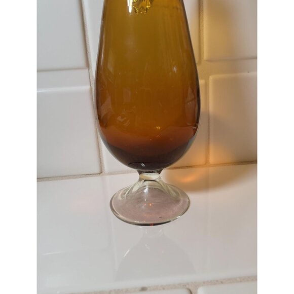 Vintage Pilgrim Art Glass Amberina Ewer – 10.25" Blown Glass Pitcher with Clear - Picture 7 of 10